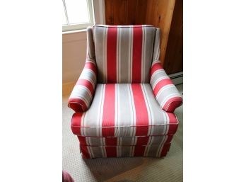 Custom Chair 30'd X 27'w X 35'H Deep Reds And Tans