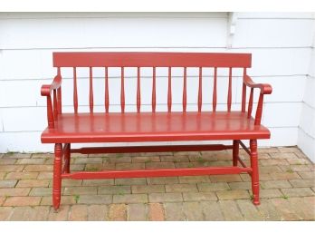 Wooden Red Bench 47'L X 15'D X 31'H