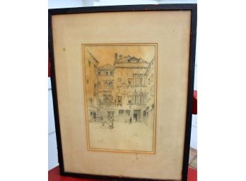 18' X 14' Venice 1913 Original Etching By Andre Smith 1880 - 1959