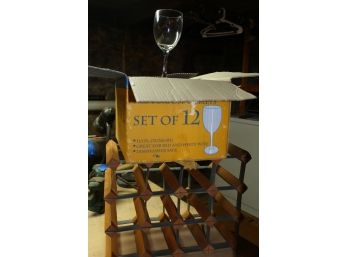 Wine Rack And Glasses