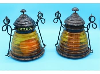 10 1/2 H X 8'     Beehive Lanterns Candle Glass/Metal