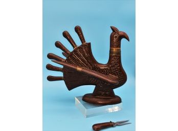 Vintage Turkey Knife & Fork Set