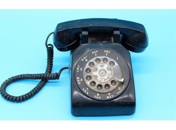 Vintage 1 Dial Phone Bell System -black
