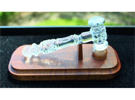 Retired Waterford Crystal  Gavel (5 1/2')  & Stand