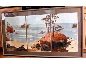 Long Island  Artist Anne P. Tuttle By The Sea Watercolor  55' W X 32'L  See Details