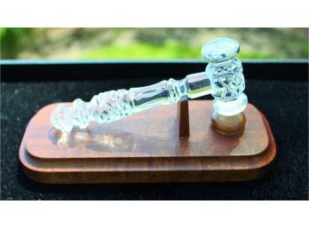 Retired Waterford Crystal  Gavel (5 1/2')  & Stand