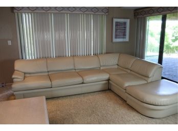 Italian Leather Nice  Condition Sectional LOCAL AVAILABLE MOVER