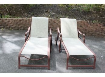 2 Sling Chaise Lounges