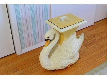 Adorable Swan Accent  Table  Or Plant Stand 21'H X 24'w