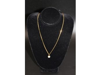 14k Gold Necklace With Pearl