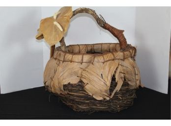 Coconut Basket With Handle