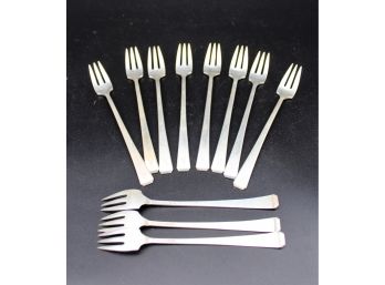 11- Sterling Cocktail Forks With An Initial 'R' 7 1/2 Troy Ounce