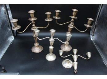 2 Pairs Weighted Sterling Candelabras