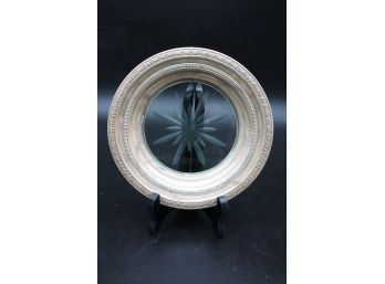 Sterling & Glass Dish 6 3/4' D
