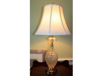 Glass Cut Lamp With Shade 32'H