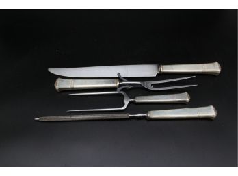Tiffany & Co Sterling Silver 4 Piece Roast Carving Set