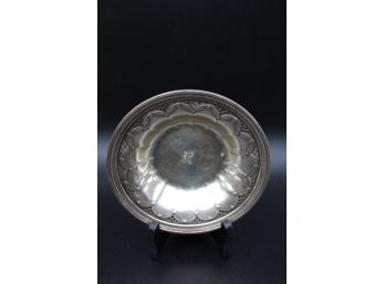 Sterling 6' Round Initial 'R' 3 Troy Ounce Nut Dish
