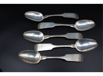 5- E. Stebbins  & Co. Silver Spoons