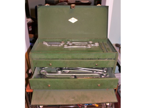 Metal Tool Box With Tools