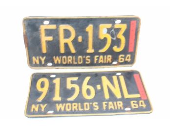NY World Fair License Plates