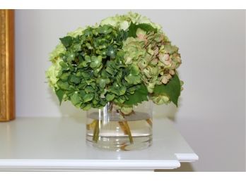 Faux Hydrangeas By Diane James Designs In A Glass Cylinder