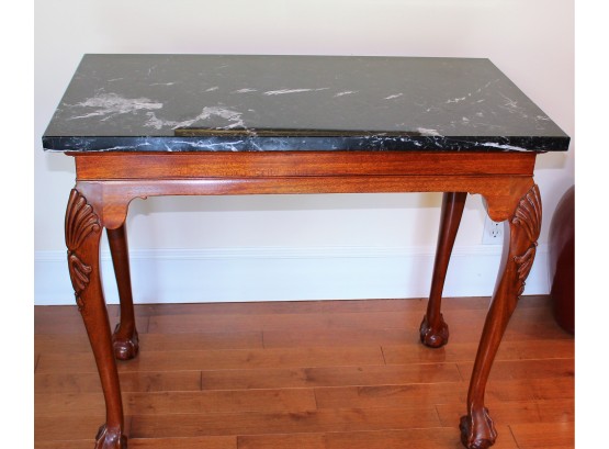 Marble Top Mahogany Table                        Mover Available