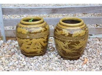 Pair Of Chinese Outdoor Planters