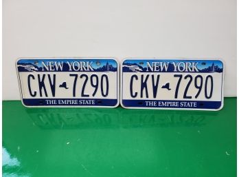 3 Pairs Of Matching NY License Plates