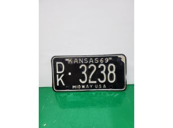 3 Vintage Kansas License Plates