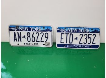 4 New York License Plates
