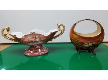 Pair Of Portugal Ceramic Pieces