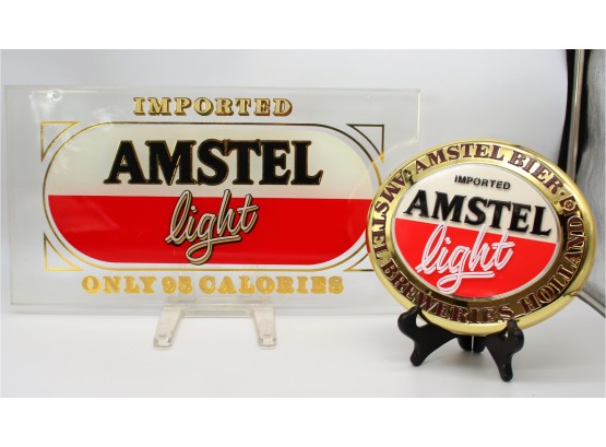 2 Amstel Light Signs