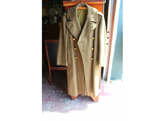 WWII Wool Army Trench Coat