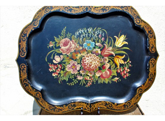 Large Antique Tole Tray
