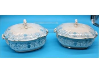 Pair Of L & S 19th Century Vegetable Dishes