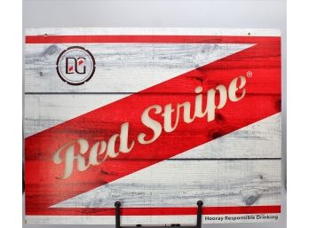 Red Stripe Wood Plank Beer Sign