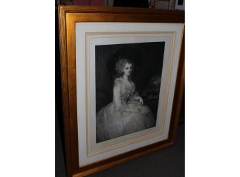 Signed Etching Of Lady
