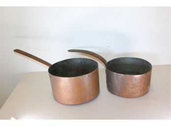 Pair Of Vintage Copper Pots (Set B)