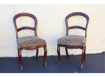 Pair Of 19th Century Balloon Back Chairs
