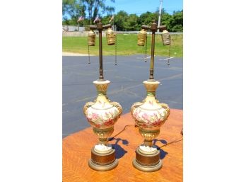 Pair Of Antique Urn Lamps