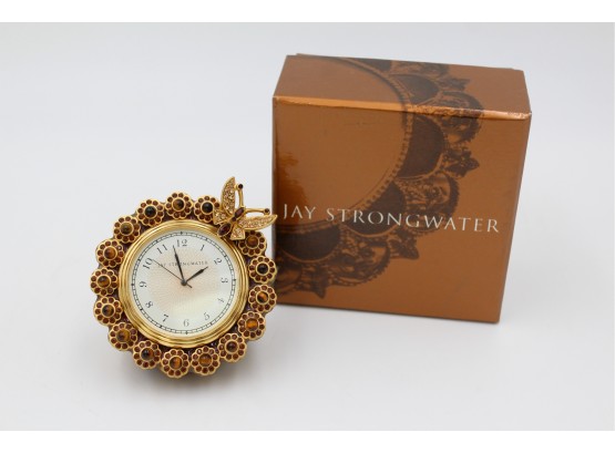 Jay Strongwater Maiti Flower-Edge Clock