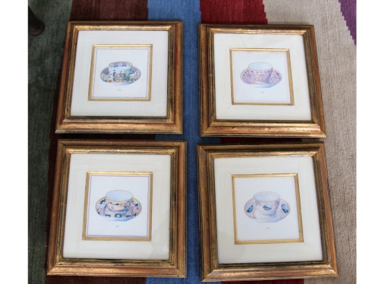 4 Framed Teacup Prints