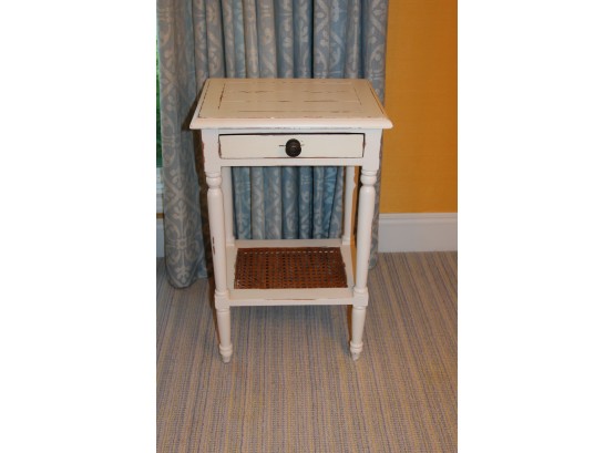 Small Distressed White Table
