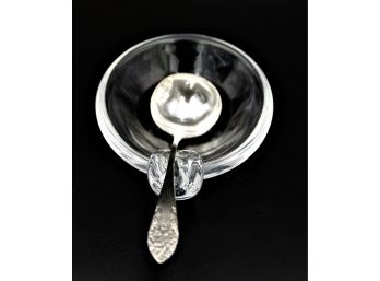 Crystal Glass & Sterling Spoon