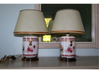 Pair Of Porcelain Jar Lamps