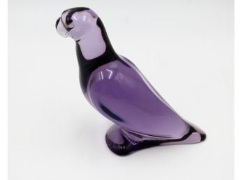 Baccarat Amethyst Colored Parrot Retired