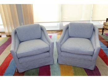 Pair Of Custom Club Chairs