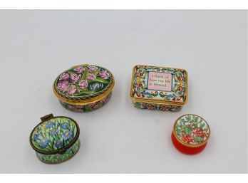 Set Of 4 Collectible Pill Boxes