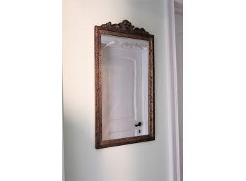 Wavy Glass Mirror With Gold Frame