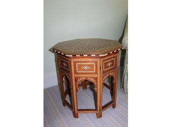 Antique Octagon Inlaid Table